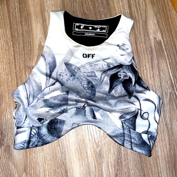 Off-White Tops - OFF-WHITE 
CROP SHIRT
SIZE L
WORN ONCE 
GOOD CONDITION
